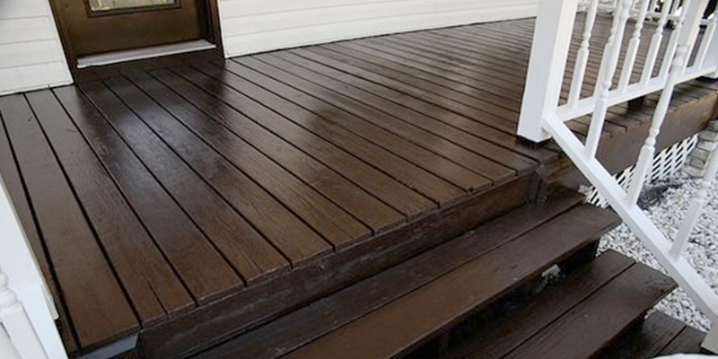 brown painted porch